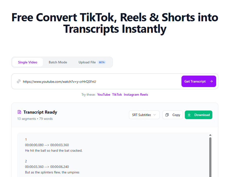 Image: Showing the extracted text result